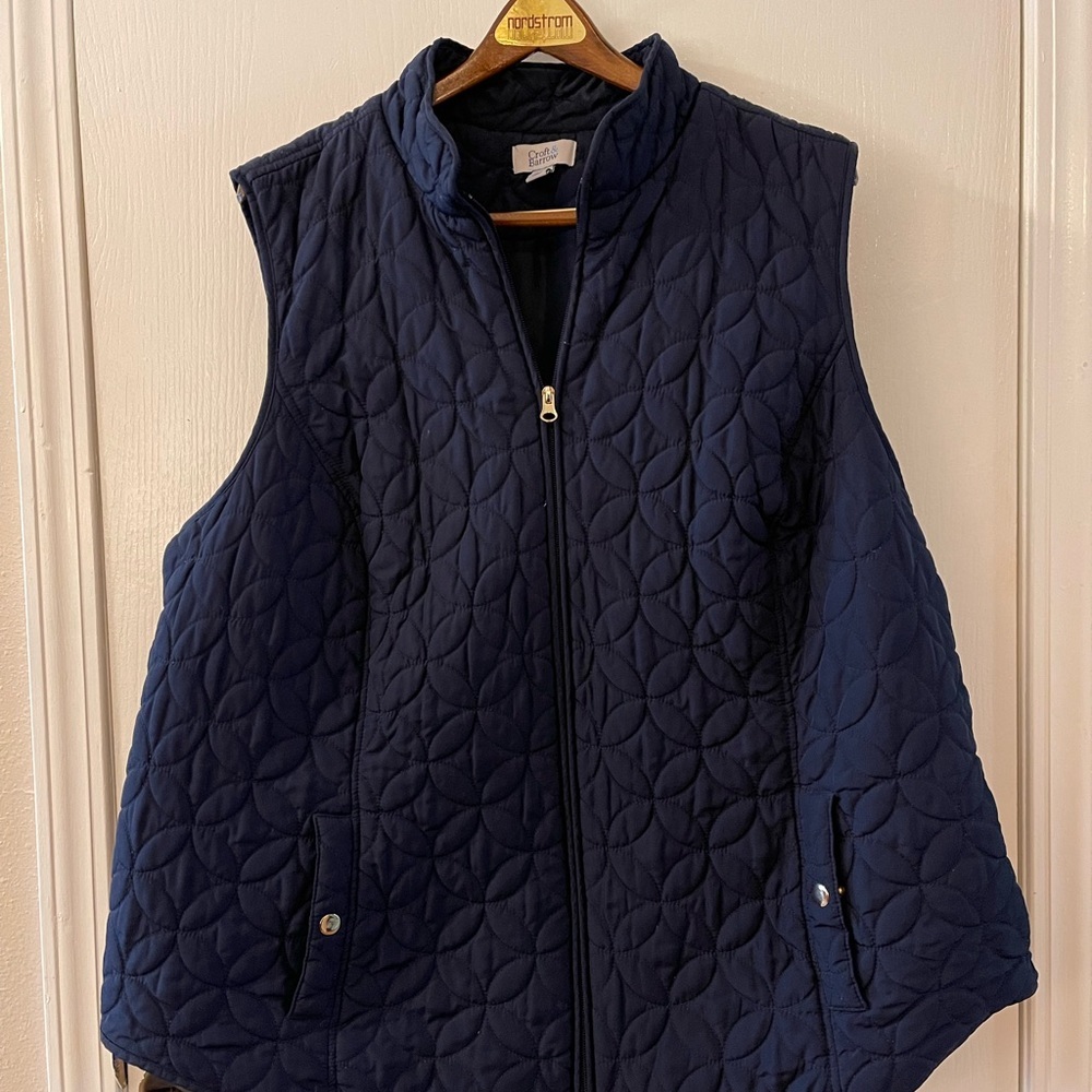 Croft & Barrow Dark Blue Quilted Vest